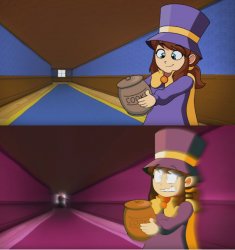 Hat Kid Regret Meme Template