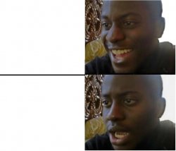 Black man smiling and shocked Meme Template