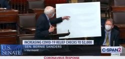 Bernie blank filibuster Meme Template