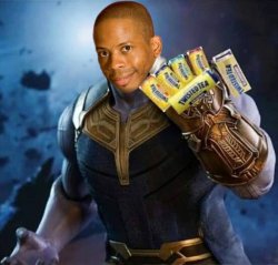 Thanos Infinity Glove Collecting All Six Flavors Of Twisted Tea Meme Template