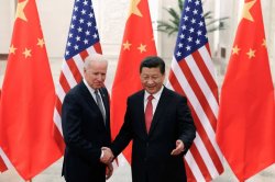 Joe Biden and President Xi of China Meme Template