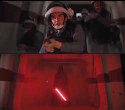 Vadar vs Rebel Soldiers Hallway Meme Meme Template