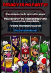 Mario Party DS Piracy Warning Meme Template