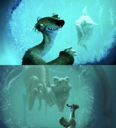 Sid Reacting to Frozen Creatures Meme Template