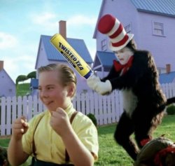 Twisted Tea Cat in the Hat Meme Template