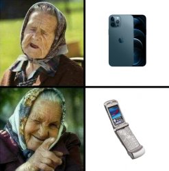 No iphone 12 Yes Motorola Meme Template