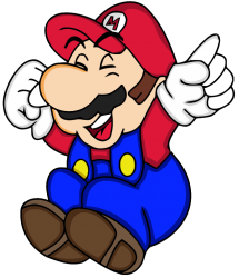 mario laughing Meme Template