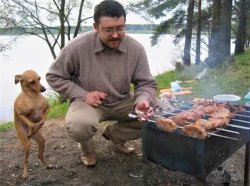Dog waiting Barbeque Meme Template
