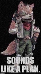 Star Fox sounds like a plan deep-fried jpeg degrade Meme Template