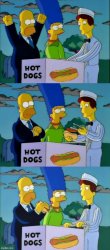 Real Simpson Hotdog Meme Template