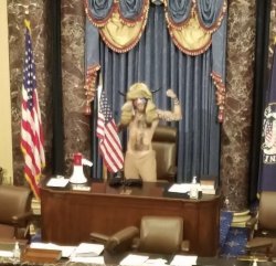 Buffalo Man at Capitol Meme Template