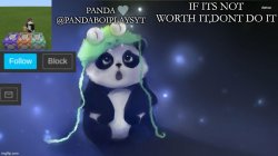 Panda announcement Meme Template