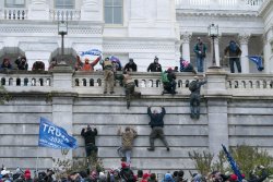 Trump's Goons Scaling Capitol Wall Meme Template