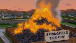 Springfield tire fire Meme Template