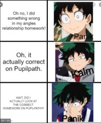 Deku panik Meme Template