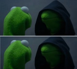 Double kermit Meme Template