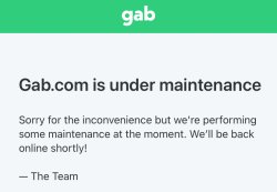 Gab under maintenance Meme Template