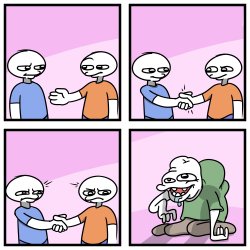 New Viral 'Handshake' Meme Hilariously Highlights Some Unexpected Common  Ground 😂 - Comic Sands