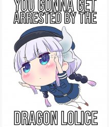 You gonna get arrested by the Dragon Lolice Meme Template