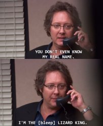 Robert California I'm the Lizard King Meme Template