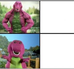 Strong Barney Meme Template
