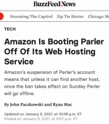 Parler booted by Amazon Meme Template