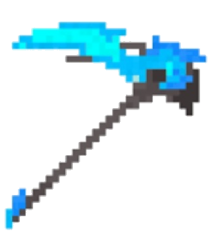 Blue pixel scythe Meme Template