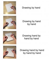 Drawing by hand Meme Template