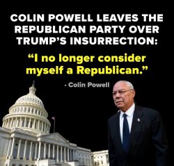 Colin Powell leaves Republican Party Meme Template