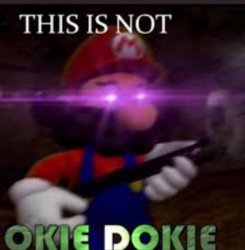 Mario okie dokie Meme Template