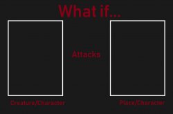 What if character attacks character/place Meme Template