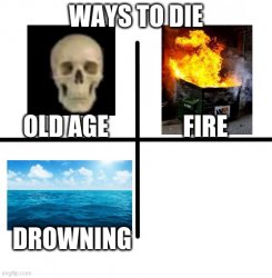 Ways to die Meme Template