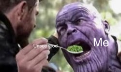 Unsee food Meme Template