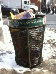 New York City trash can Meme Template