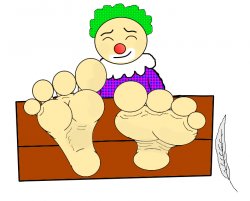 Big Ticklish Clown Feet Meme Template