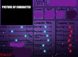 Among us character fill out Meme Template