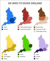 Six ways to divide England Meme Template