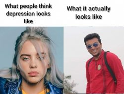 What people think depression looks like Meme Template