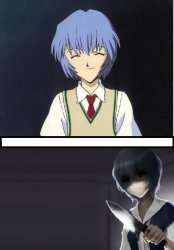 Rey ayanami triggered Meme Template