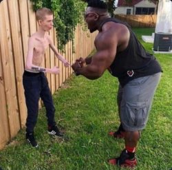 skinny guy vs big guy Meme Template