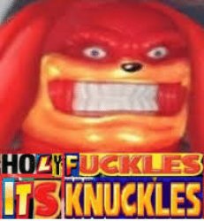 Holy F*ckles it's Knuckles Meme Template