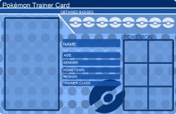 Pokemon Trainer Card Template Blue Meme Template