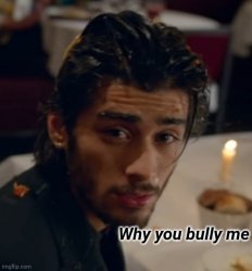 ZAYN Why you bully me Meme Template