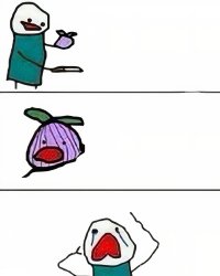 this onion won't make me cry (better quality) Meme Template
