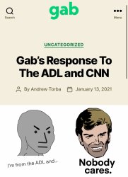 Gab response to ADL Meme Template
