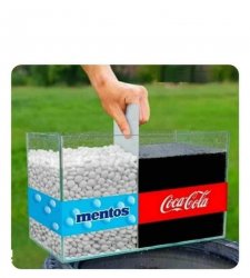 Mentos and Coke Meme Template