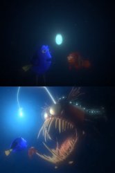 finding nemo angler fish Meme Template