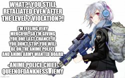 Anime Violation lvl 3 Meme Template