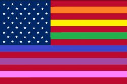 Rainbow US Flag Meme Template