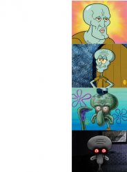 Handsome to Ugly Squidward extended Meme Template